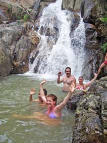 Swimming at Namuang Waterfall